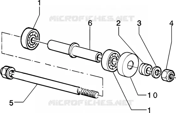 Pieces composant la roue ar PIAGGIO PIAGGIO-SCOOTER 50 ZIP Other year  Zip 4T