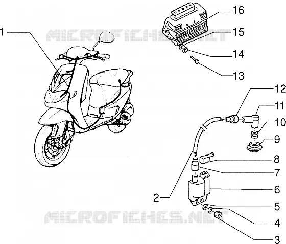 Dispositifs electriques PIAGGIO PIAGGIO-SCOOTER 50 ZIP Before 200  Zip SP