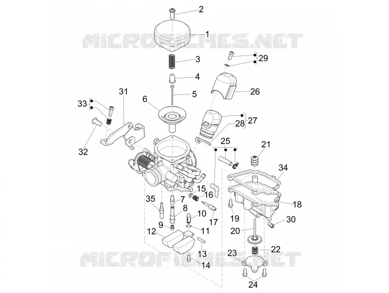 Composants de carburateur PIAGGIO PIAGGIO-SCOOTER 100 LIBERTY 2012  Liberty 4T