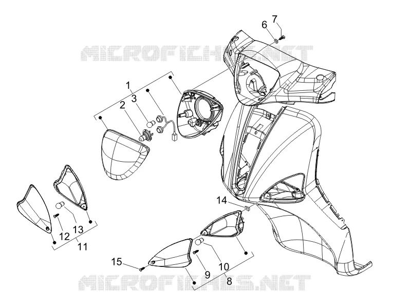 Eclairages avant - Clignotants PIAGGIO PIAGGIO-SCOOTER 125 LIBERTY 2007  Liberty 4T