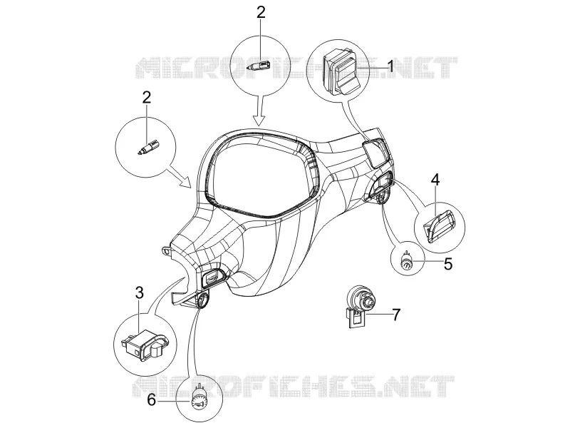 Inverseurs - Commutateurs - Boutons - Interrupteurs PIAGGIO PIAGGIO-SCOOTER 125 LIBERTY 2009  Liberty 4T 2V E3