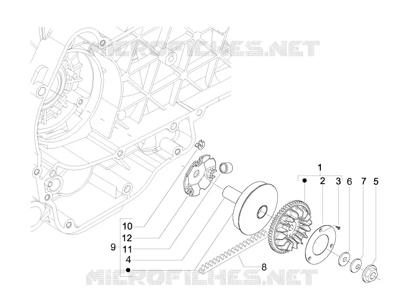 Poulie motrice PIAGGIO PIAGGIO-SCOOTER 125 LIBERTY 2012  Liberty 4T 2V ie E3