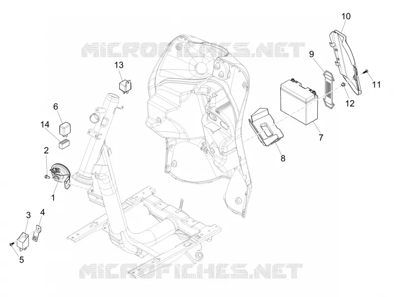 Relais - Batterie - Avertisseur sonore PIAGGIO PIAGGIO-SCOOTER 125 LIBERTY 2013  Liberty 4T 3V ie E3