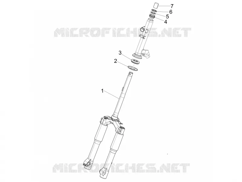 Fourche/tube direction - Ensemble butée dir. PIAGGIO PIAGGIO-SCOOTER 125 LIBERTY 2013  Liberty 4T 