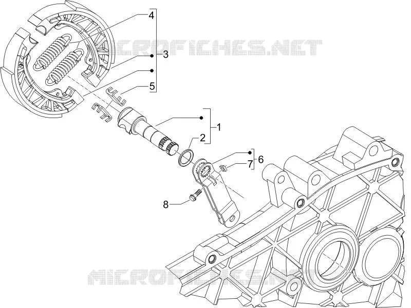 Frein posterieur - Mâchoire PIAGGIO PIAGGIO-SCOOTER 125 LIBERTY 2012  Liberty 4T 
