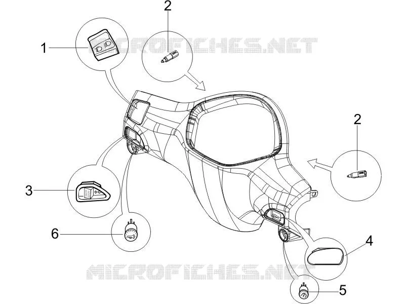 Inverseurs - Commutateurs - Boutons - Interrupteurs PIAGGIO PIAGGIO-SCOOTER 125 LIBERTY 2012  Liberty 4T 