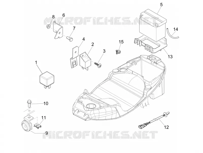 Relais - Batterie - Avertisseur sonore PIAGGIO PIAGGIO-SCOOTER 125 LIBERTY 2015  Liberty 4T 