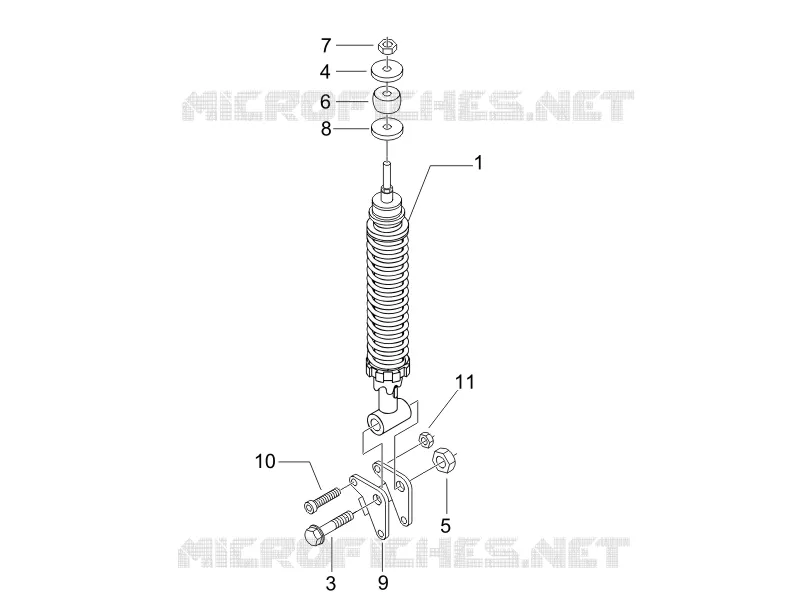 Suspension arrière - Amortisseur/s PIAGGIO PIAGGIO-SCOOTER 125 LIBERTY 2013  Liberty 4T 