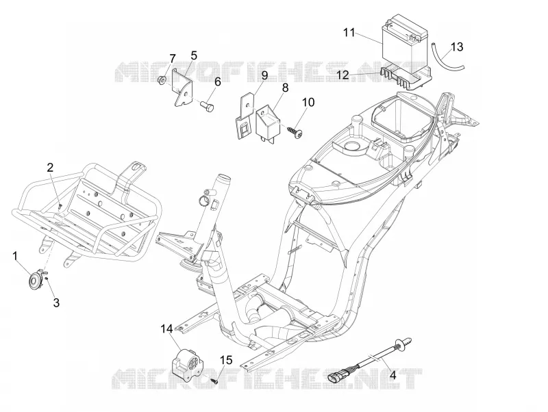 Relais - Batterie - Avertisseur sonore PIAGGIO PIAGGIO-SCOOTER 125 LIBERTY 2009  Liberty 4T Delivery E3