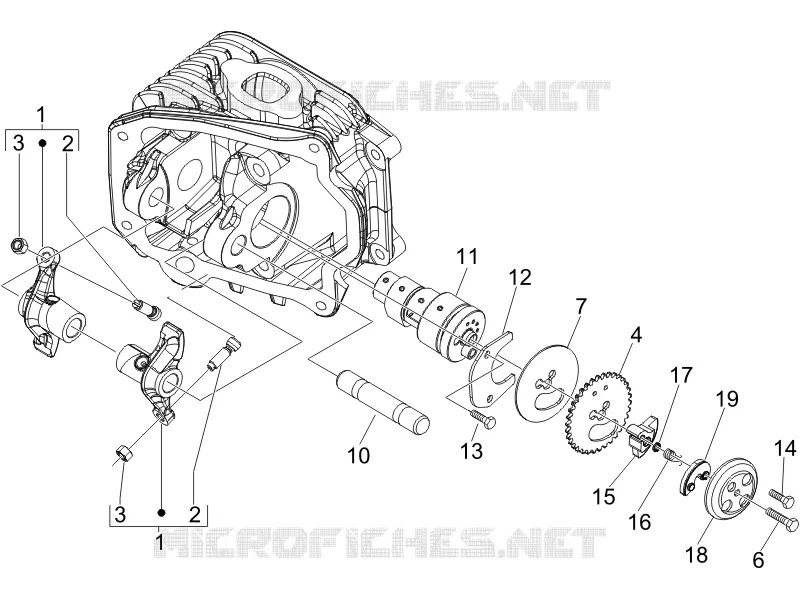 Groupe support balanciers PIAGGIO PIAGGIO-SCOOTER 125 LIBERTY 2006  Liberty 4T E3
