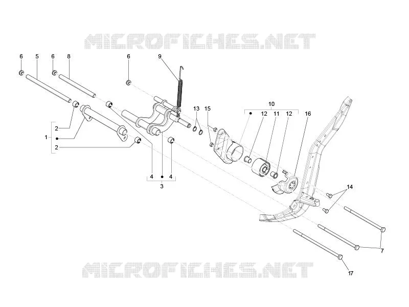 Swinging arm PIAGGIO PIAGGIO-SCOOTER 125 LIBERTY 2007  Liberty 4T PTT E3 (A)