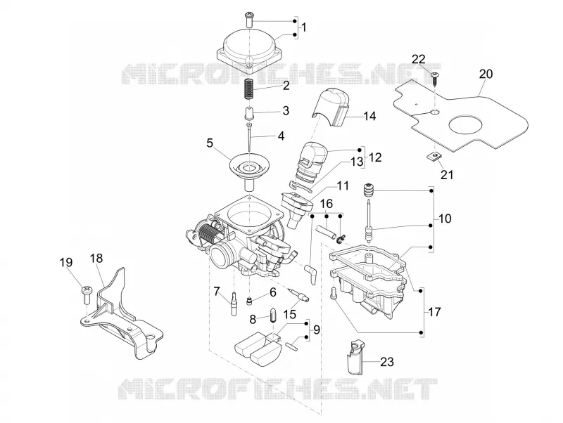 Composants de carburateur PIAGGIO PIAGGIO-SCOOTER 125 LIBERTY 2007  Liberty 4T PTT E3 (E)