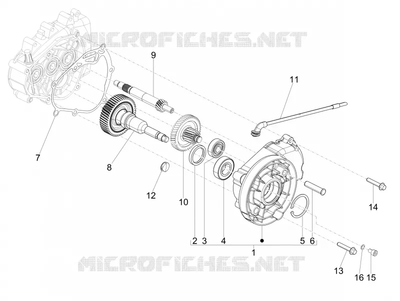 Ensemble réducteur PIAGGIO PIAGGIO-SCOOTER 125 LIBERTY 2012  Liberty 4T PTT E3 (E)