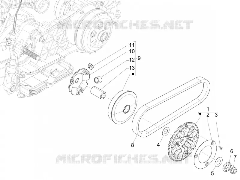Poulie motrice PIAGGIO PIAGGIO-SCOOTER 125 LIBERTY 2011  Liberty 4T PTT E3 (E)