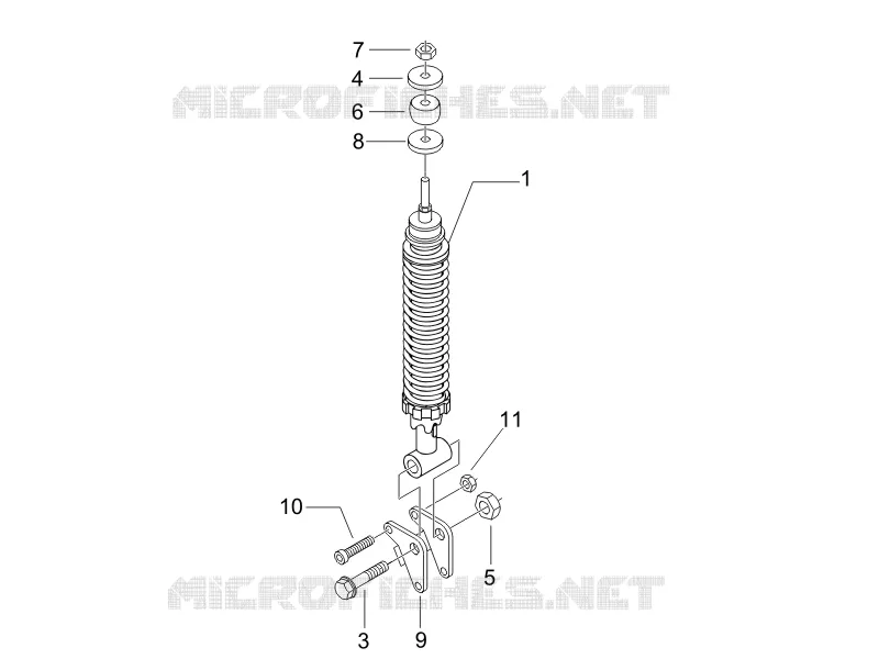 Suspension arrière - Amortisseur/s PIAGGIO PIAGGIO-SCOOTER 125 LIBERTY 2006  Liberty 4T Sport