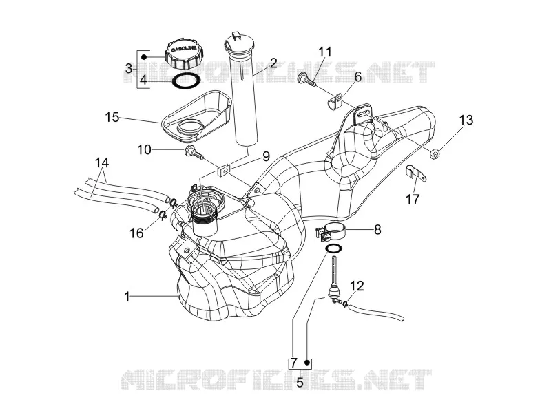 Réservoir carburant PIAGGIO PIAGGIO-SCOOTER 125 LIBERTY 2007  Liberty 4T Sport E3