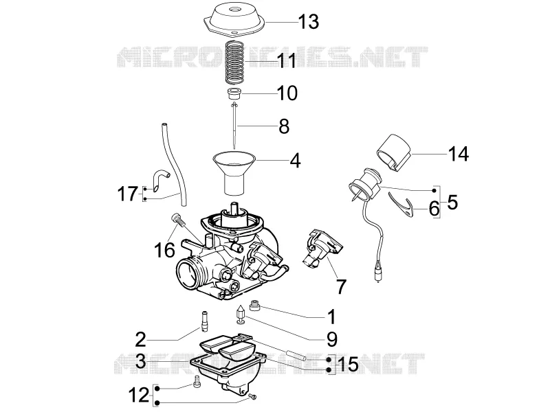 Composants de carburateur PIAGGIO PIAGGIO-SCOOTER 125 LIBERTY 2008  Liberty 4T Sport E3