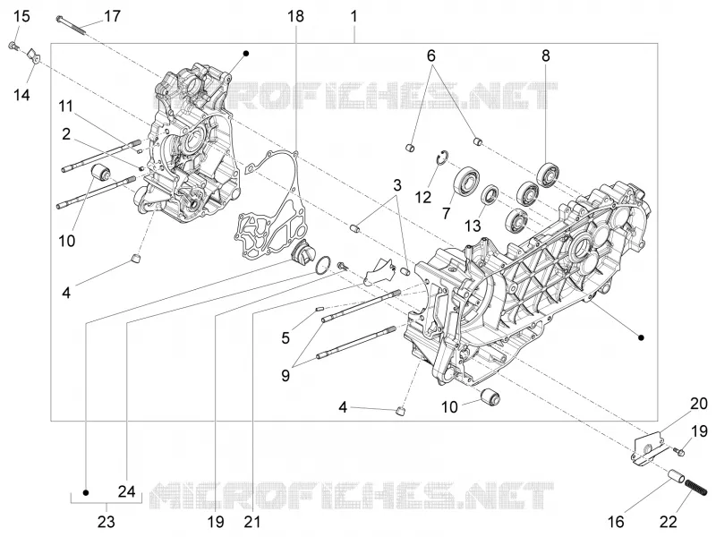 Carter moteur PIAGGIO PIAGGIO-SCOOTER 125 LIBERTY 2015  Liberty iGet 4T 3V ie ABS