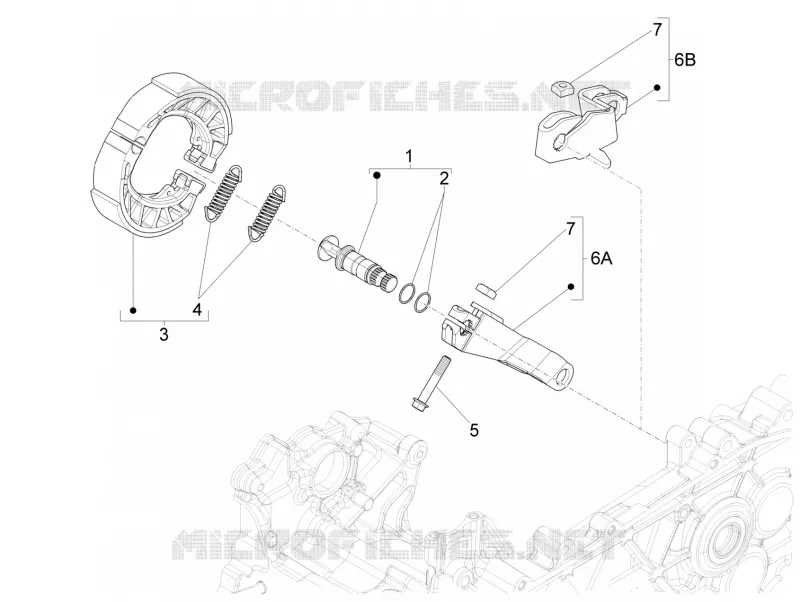 Frein posterieur - Mâchoire PIAGGIO PIAGGIO-SCOOTER 125 LIBERTY 2017  Liberty iGet 4T 3V ie ABS