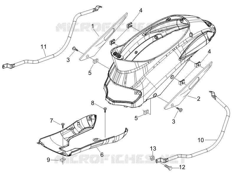 Couvertures laterales - Spoiler PIAGGIO PIAGGIO-SCOOTER 200 LIBERTY 2006  Liberty 4T