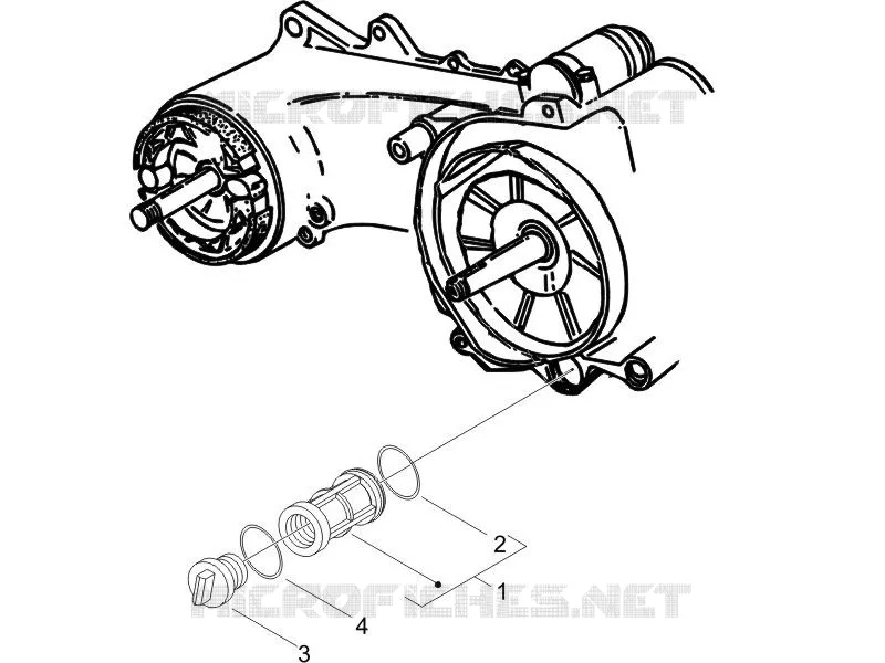 Couvercle volant magnetique - Filtre à huile PIAGGIO PIAGGIO-SCOOTER 50 LIBERTY 2008  Liberty 4T