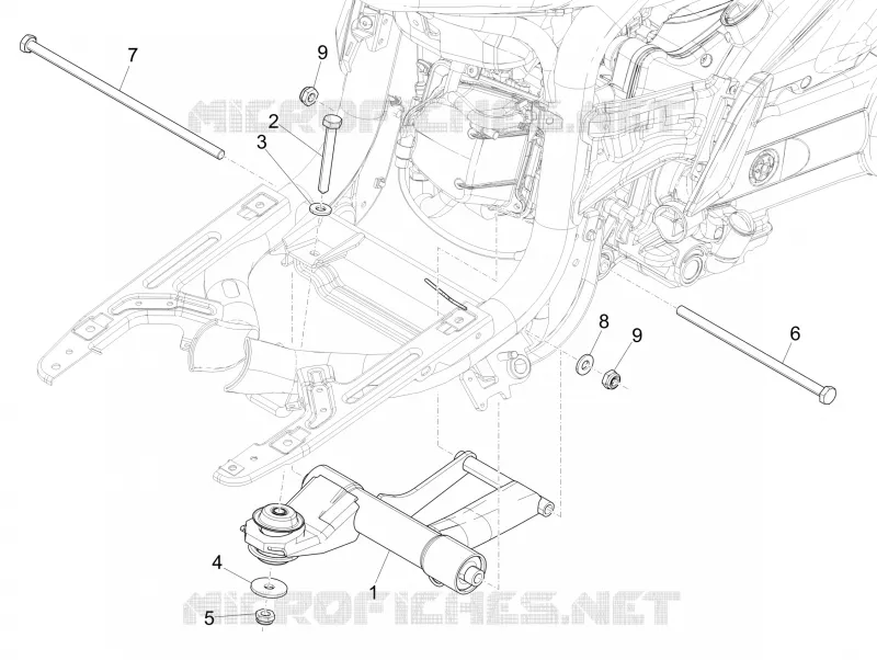 Bras oscillant PIAGGIO PIAGGIO-SCOOTER 50 LIBERTY 2020  Liberty 4T 3V