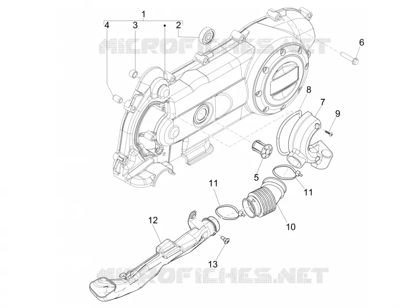 Couvercle carter - Refoidissement carter PIAGGIO PIAGGIO-SCOOTER 50 LIBERTY 2017  Liberty 4T 3V