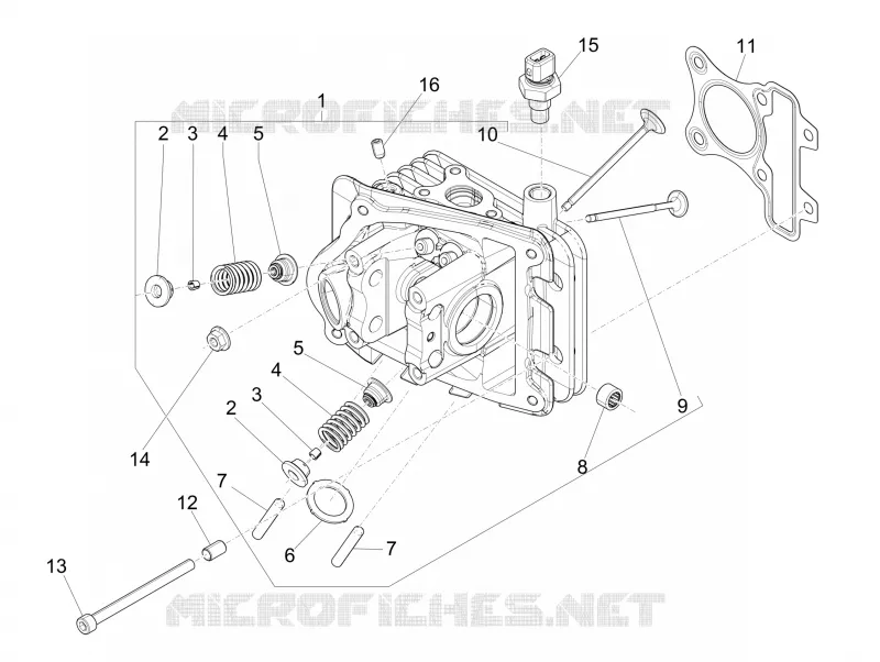 Ensemble culasse - Soupape PIAGGIO PIAGGIO-SCOOTER 50 LIBERTY 2017  Liberty 4T 3V