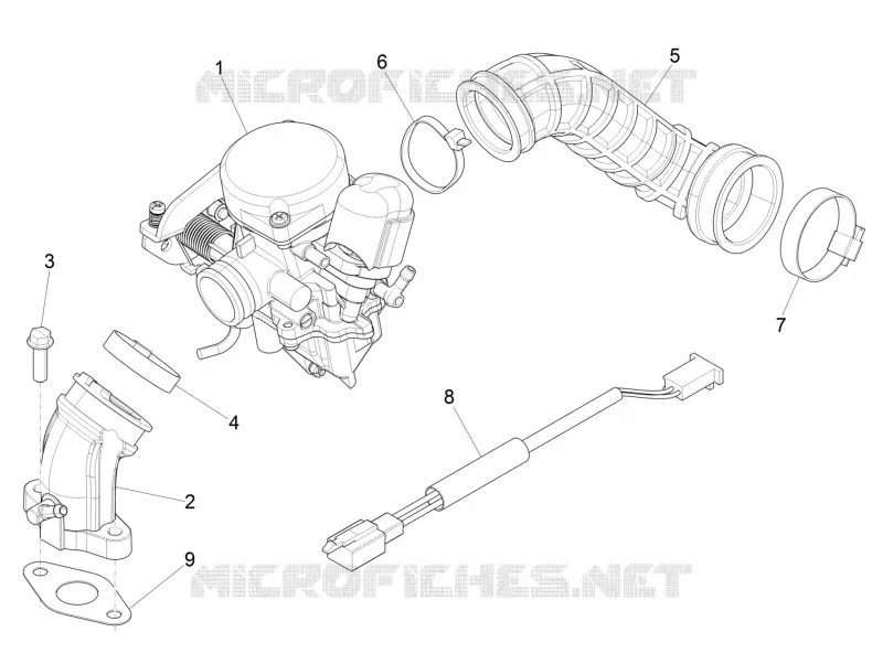 Carburateur complet - Raccord d'admission PIAGGIO PIAGGIO-SCOOTER 50 LIBERTY 2013  Liberty 4T MOC