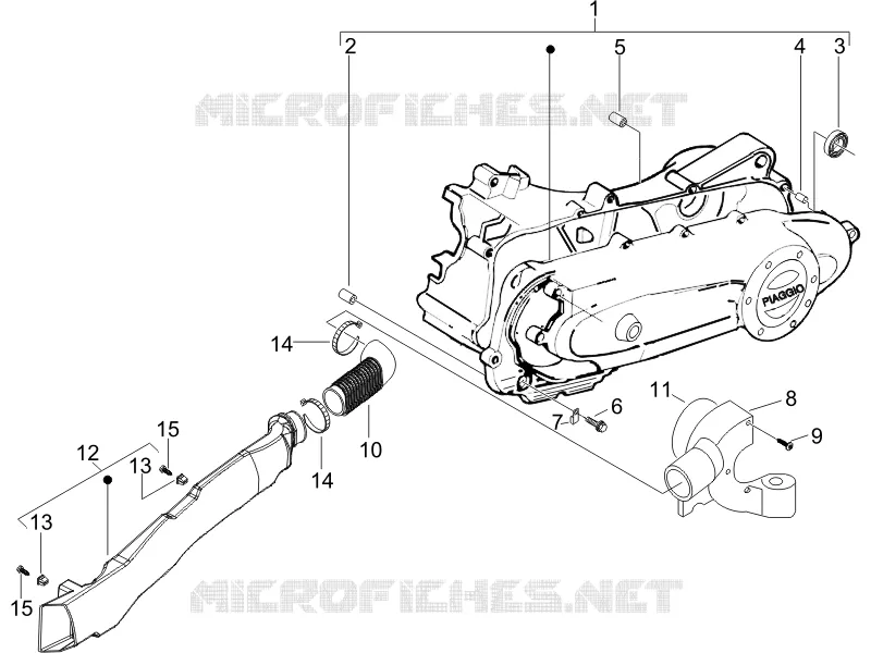Couvercle carter - Refoidissement carter PIAGGIO PIAGGIO-SCOOTER 50 LIBERTY 2013  Liberty 4T MOC
