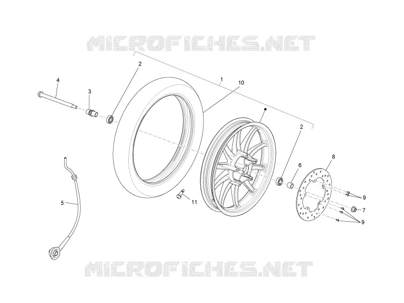 Roue avant PIAGGIO PIAGGIO-SCOOTER 50 LIBERTY 2011  Liberty 4T MOC