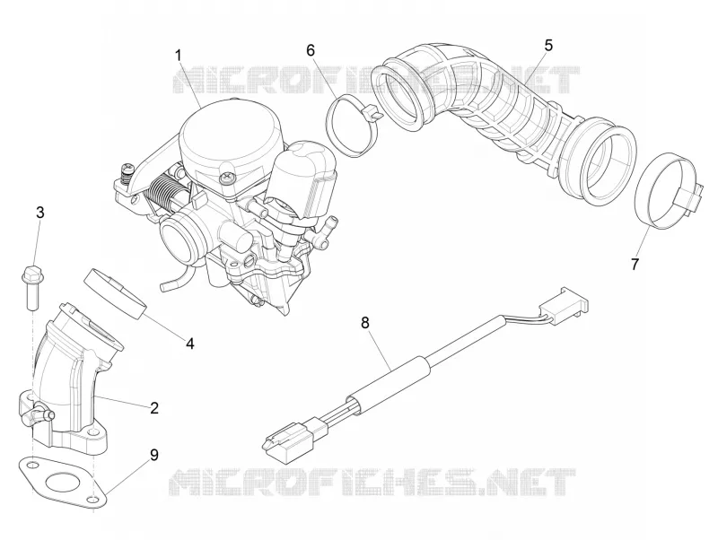 Carburateur complet - Raccord d'admission PIAGGIO PIAGGIO-SCOOTER 50 LIBERTY 2014  Liberty 4T PTT (B-NL)