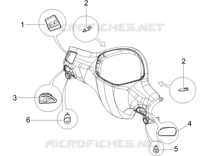 Inverseurs - Commutateurs - Boutons - Interrupteurs PIAGGIO PIAGGIO-SCOOTER 50 LIBERTY 2009  Liberty 4T PTT (B-NL)