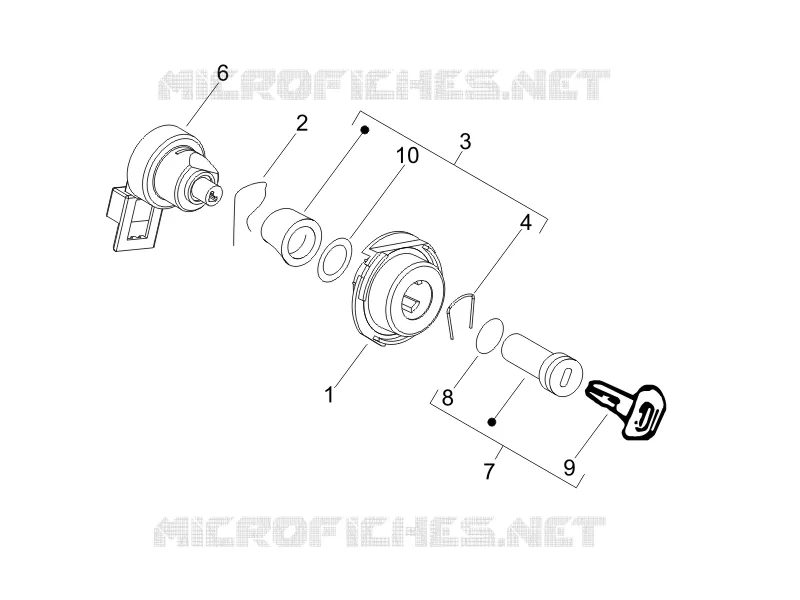 Serrures PIAGGIO PIAGGIO-SCOOTER 50 LIBERTY 2008  Liberty 4T PTT (B-NL)