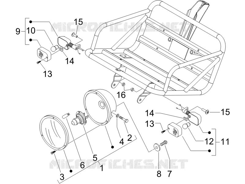 Eclairages avant - Clignotants PIAGGIO PIAGGIO-SCOOTER 50 LIBERTY 2015  Liberty 4T NEXIVE 2015