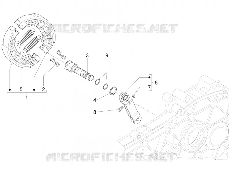 Frein posterieur - Mâchoire PIAGGIO PIAGGIO-SCOOTER 50 LIBERTY 2013  Liberty 4T PTT