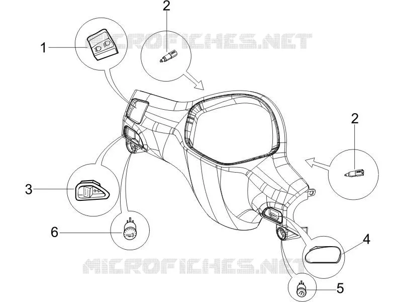 Inverseurs - Commutateurs - Boutons - Interrupteurs PIAGGIO PIAGGIO-SCOOTER 50 LIBERTY 2006  Liberty 4T Sport