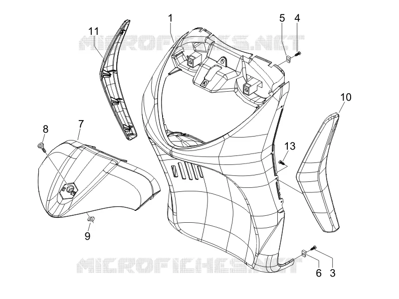 Tablier avant PIAGGIO PIAGGIO-SCOOTER 50 LIBERTY 2008  Liberty 4T Sport
