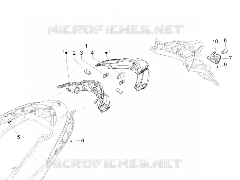 Eclairages arrière - Clignotants PIAGGIO PIAGGIO-SCOOTER 50 LIBERTY 2016  Liberty iGet 4T 3V