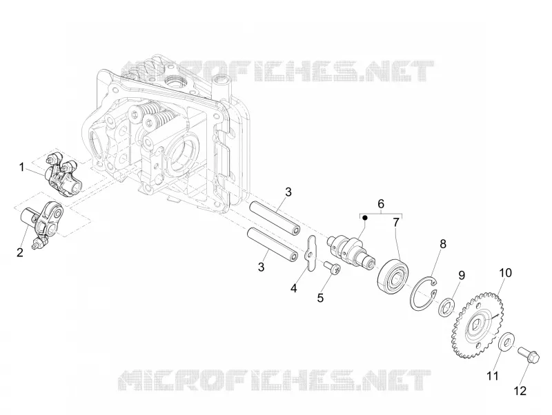 Groupe support balanciers PIAGGIO PIAGGIO-SCOOTER 50 LIBERTY 2012  Liberty 4T 