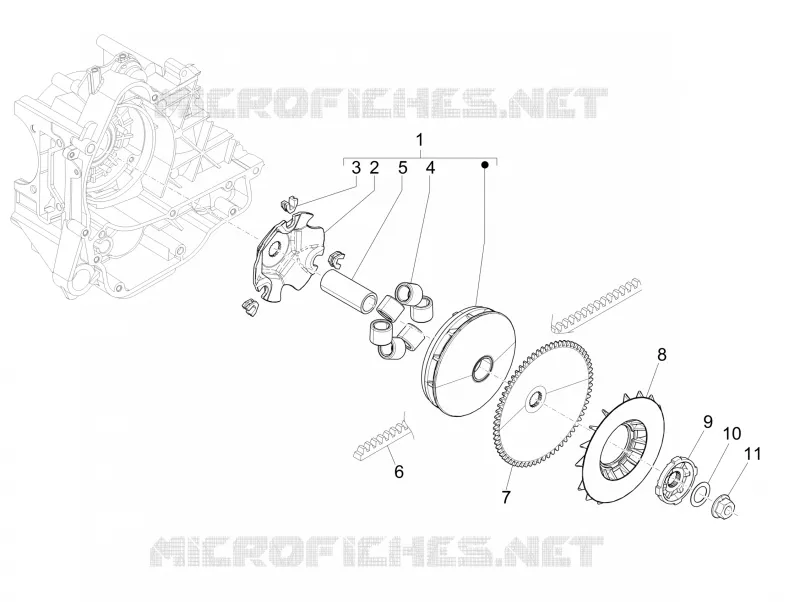 Poulie motrice PIAGGIO PIAGGIO-SCOOTER 50 LIBERTY 2015  Liberty iGet 4T 3V