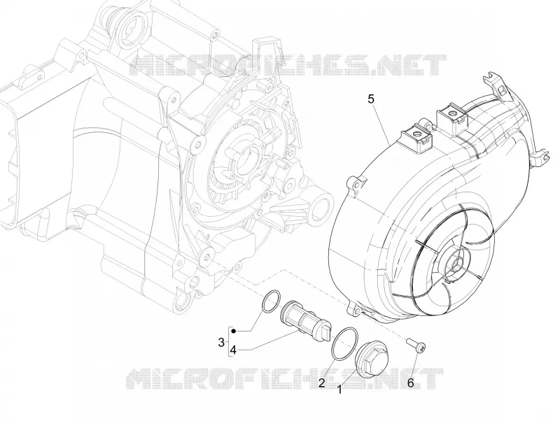 Couvercle volant magnetique - Filtre à huile PIAGGIO PIAGGIO-SCOOTER 50 LIBERTY 2016  Liberty iGet 4T 3V 25km/h