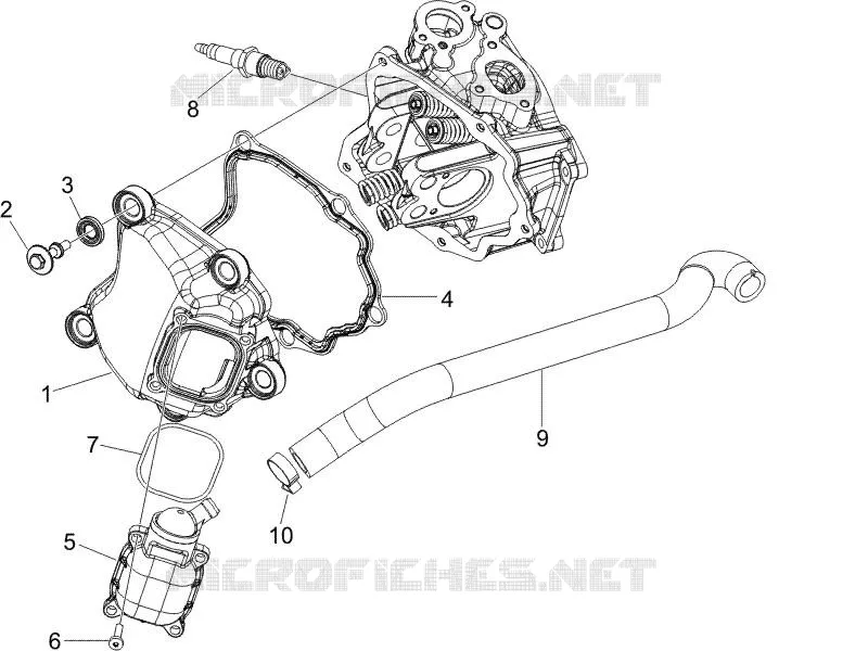 Couvercle culasse PIAGGIO PIAGGIO-SCOOTER 125 MP3 2009  MP3 ie