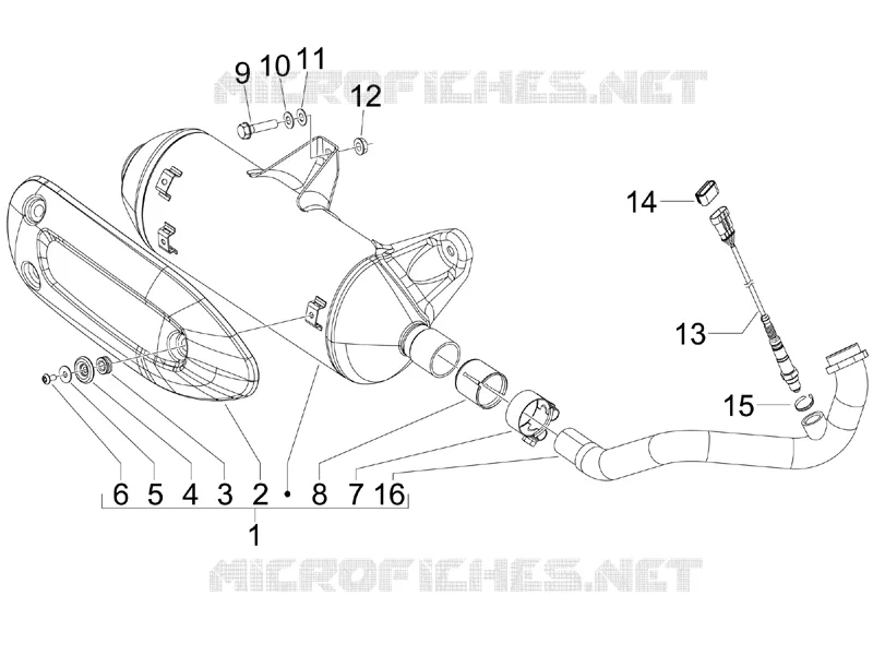 Silencieux PIAGGIO PIAGGIO-SCOOTER 125 MP3 2012  MP3 ie Touring