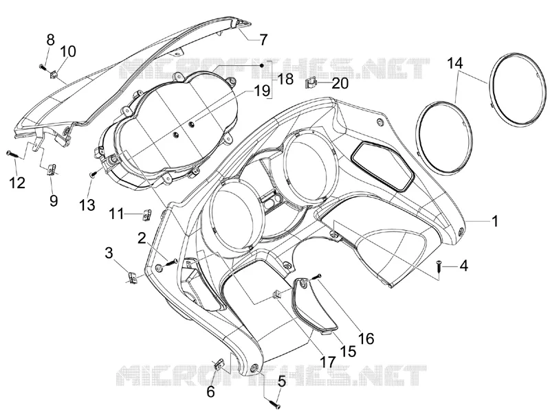 Groupe instruments - Cruscotto PIAGGIO PIAGGIO-SCOOTER 300 MP3 2010  MP3 ie LT - Sport