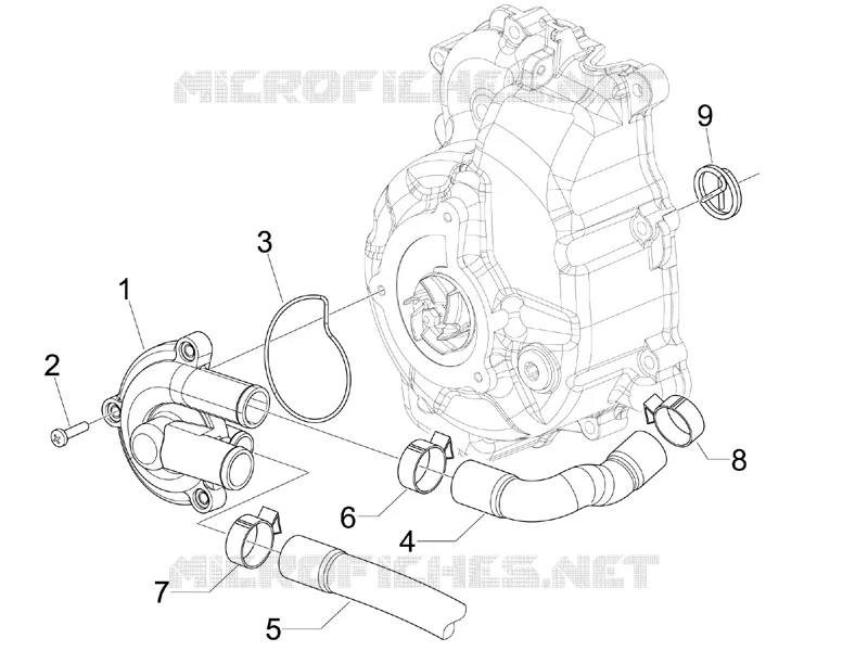 Pompe à eau PIAGGIO PIAGGIO-SCOOTER 300 MP3 2014  MP3 ie LT - Sport