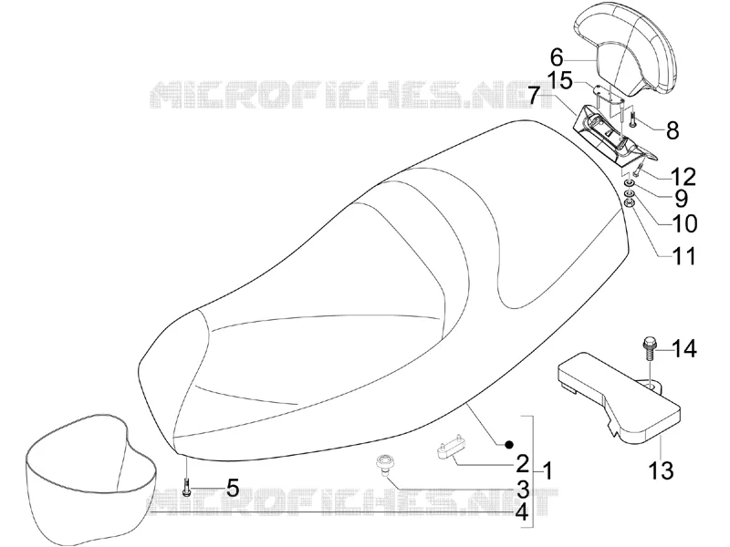 Selle/sieges PIAGGIO PIAGGIO-SCOOTER 300 MP3 2010  MP3 ie LT - Sport