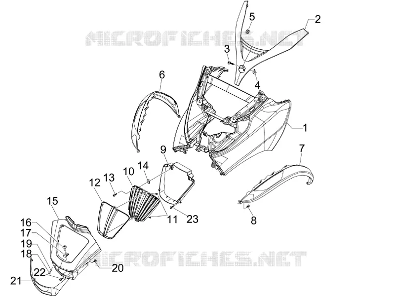 Tablier avant PIAGGIO PIAGGIO-SCOOTER 300 MP3 2012  MP3 ie LT - Sport