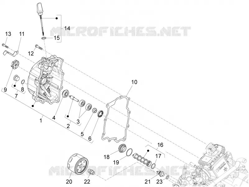 Couvercle volant magnetique - Filtre à huile PIAGGIO PIAGGIO-SCOOTER 300 MP3 2012  MP3 YOUrban ERL