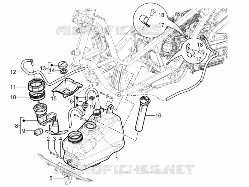 Reservoir carburant PIAGGIO PIAGGIO-SCOOTER 300 MP3 2013  MP3 YOUrban ERL